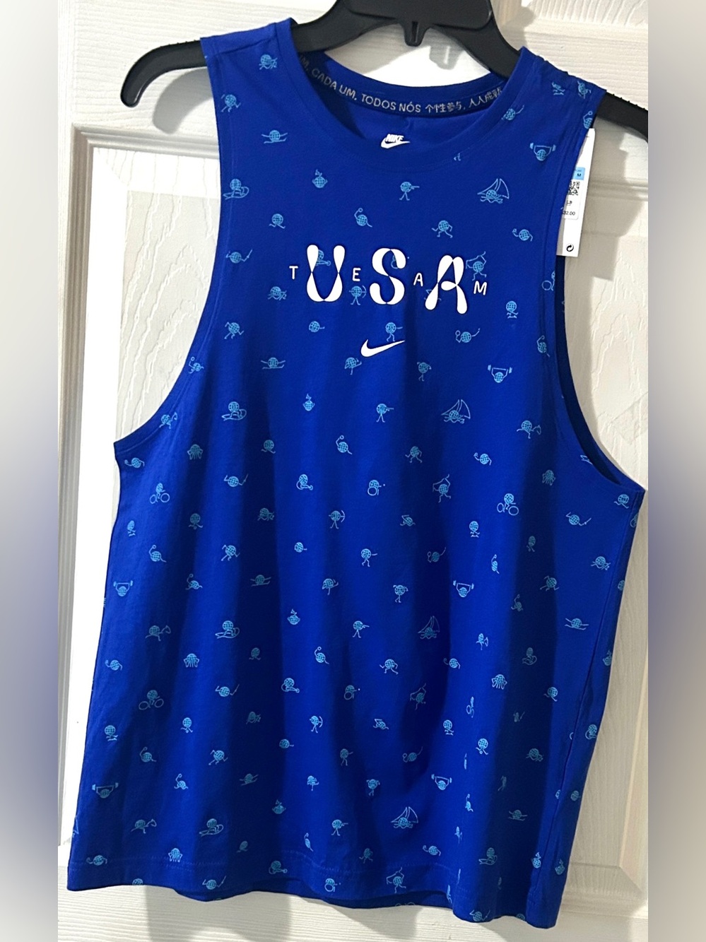 NWT Nike Team USA  All Over Print Summer Olympics Tank Top Women’s Teens M